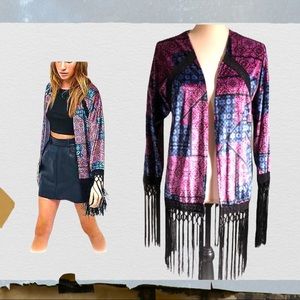 Minkpink Velvet Tassel Kimono